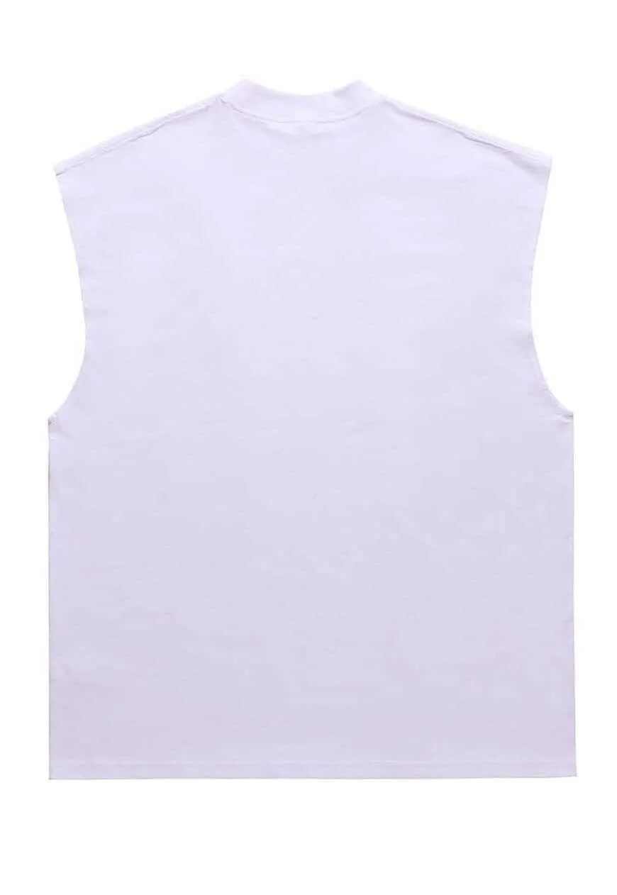 Anime cartoon sleeveless t-shirt retro tank top surfer vest
