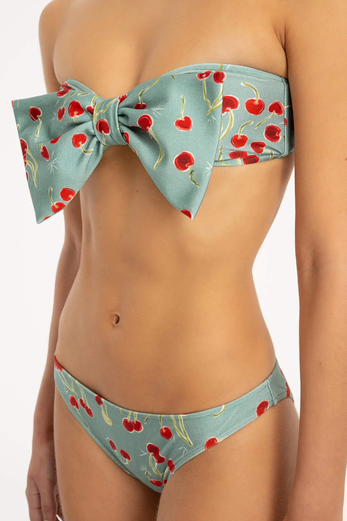 Cherry Bomb Strapless Bikini