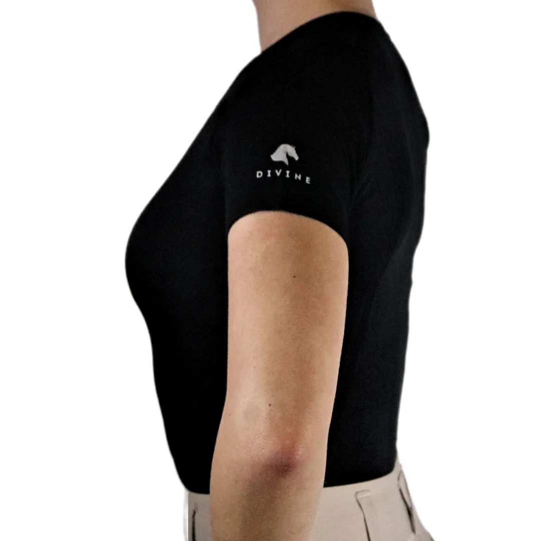 Chic Athletic Short Sleeve Shirt - Black