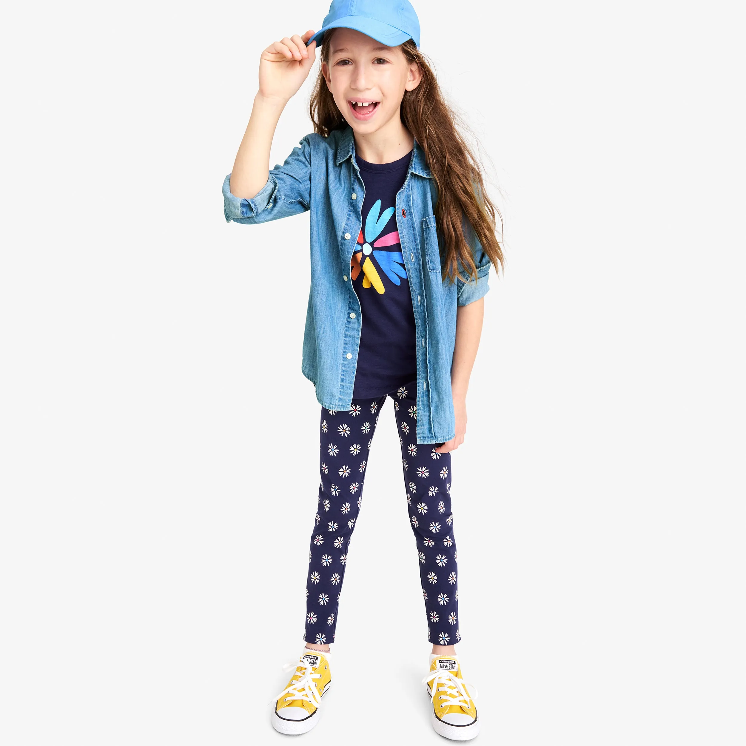 Classic legging in rainbow blooms