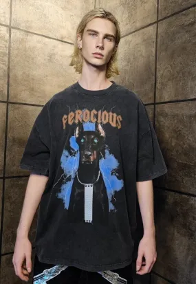 Doberman t-shirt premium vintage wash grunge Pinscher tee