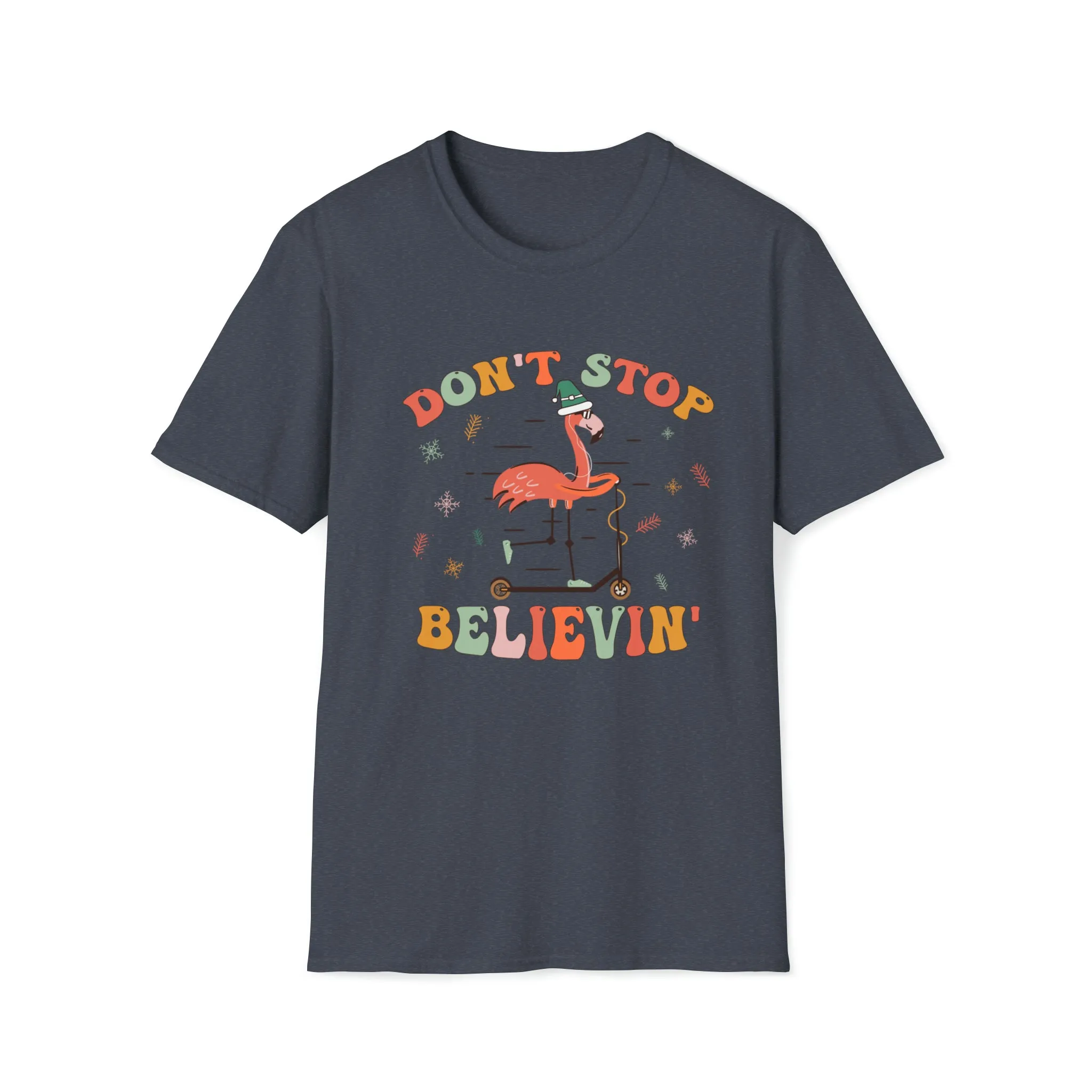Don't Stop Believing Shirt, Christmas Shirt,Winter Shirt,Groovy Shirt, Christmas Groovy Shirt, Shirt For Christmas,Holiday Shirt, Retro Xmas