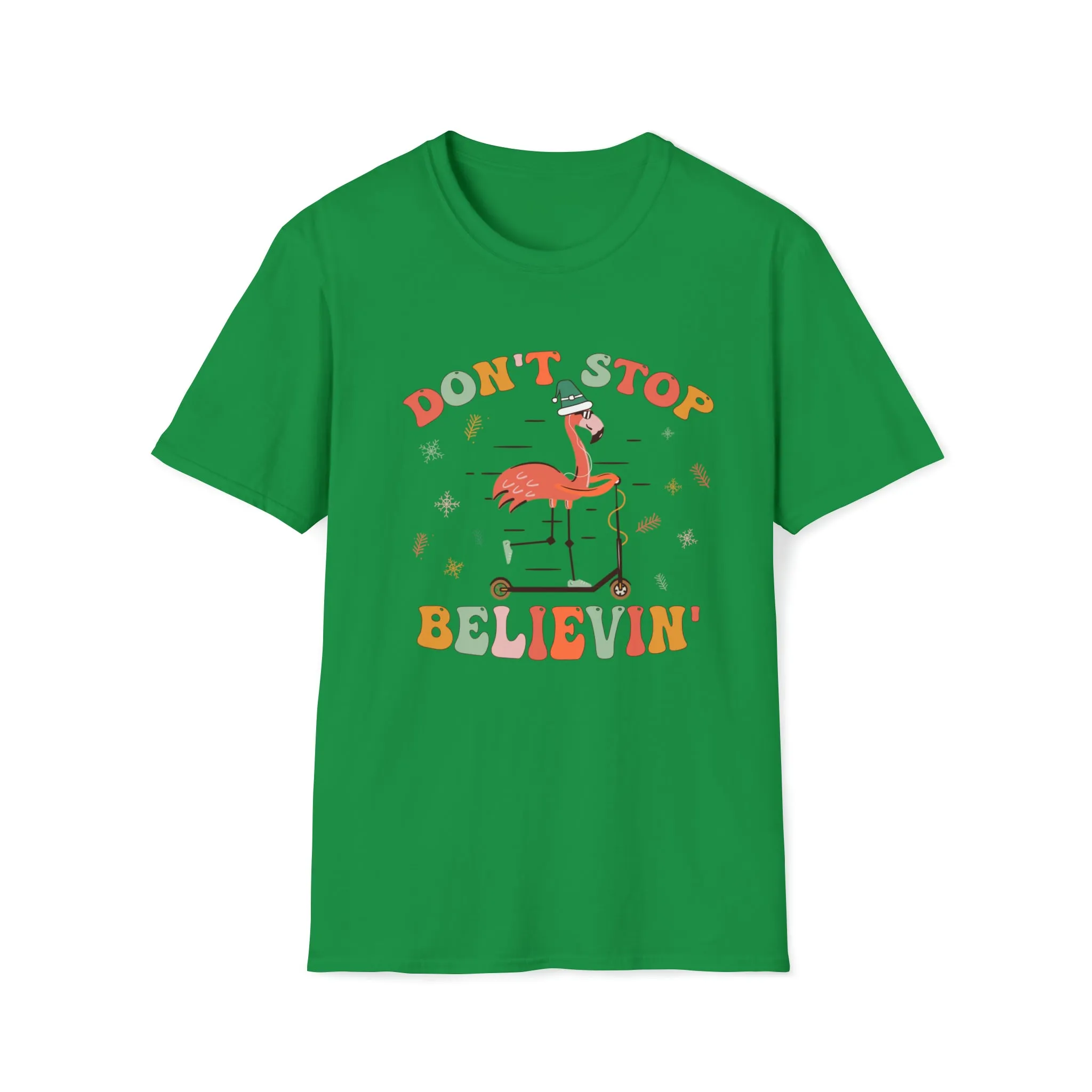 Don't Stop Believing Shirt, Christmas Shirt,Winter Shirt,Groovy Shirt, Christmas Groovy Shirt, Shirt For Christmas,Holiday Shirt, Retro Xmas