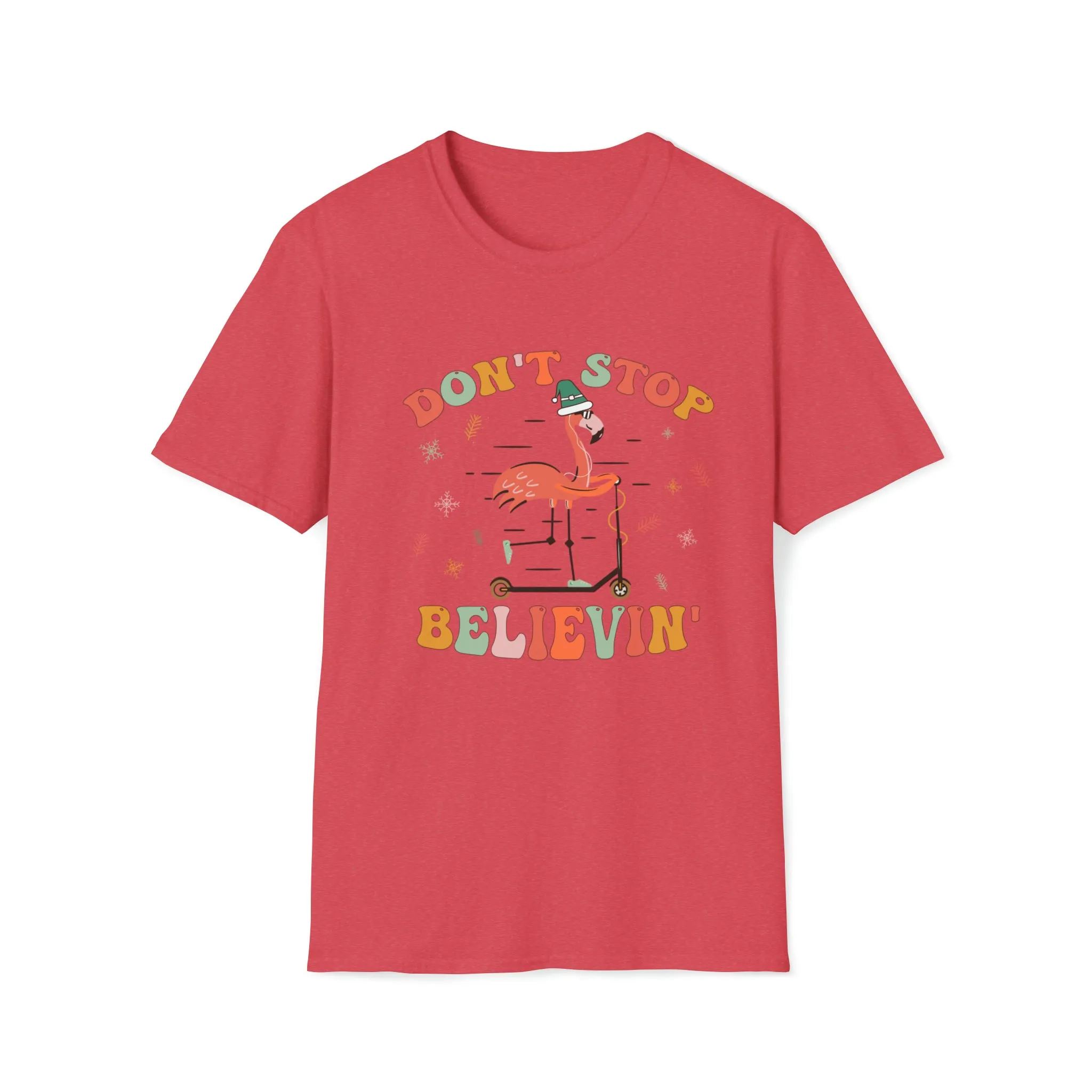 Don't Stop Believing Shirt, Christmas Shirt,Winter Shirt,Groovy Shirt, Christmas Groovy Shirt, Shirt For Christmas,Holiday Shirt, Retro Xmas