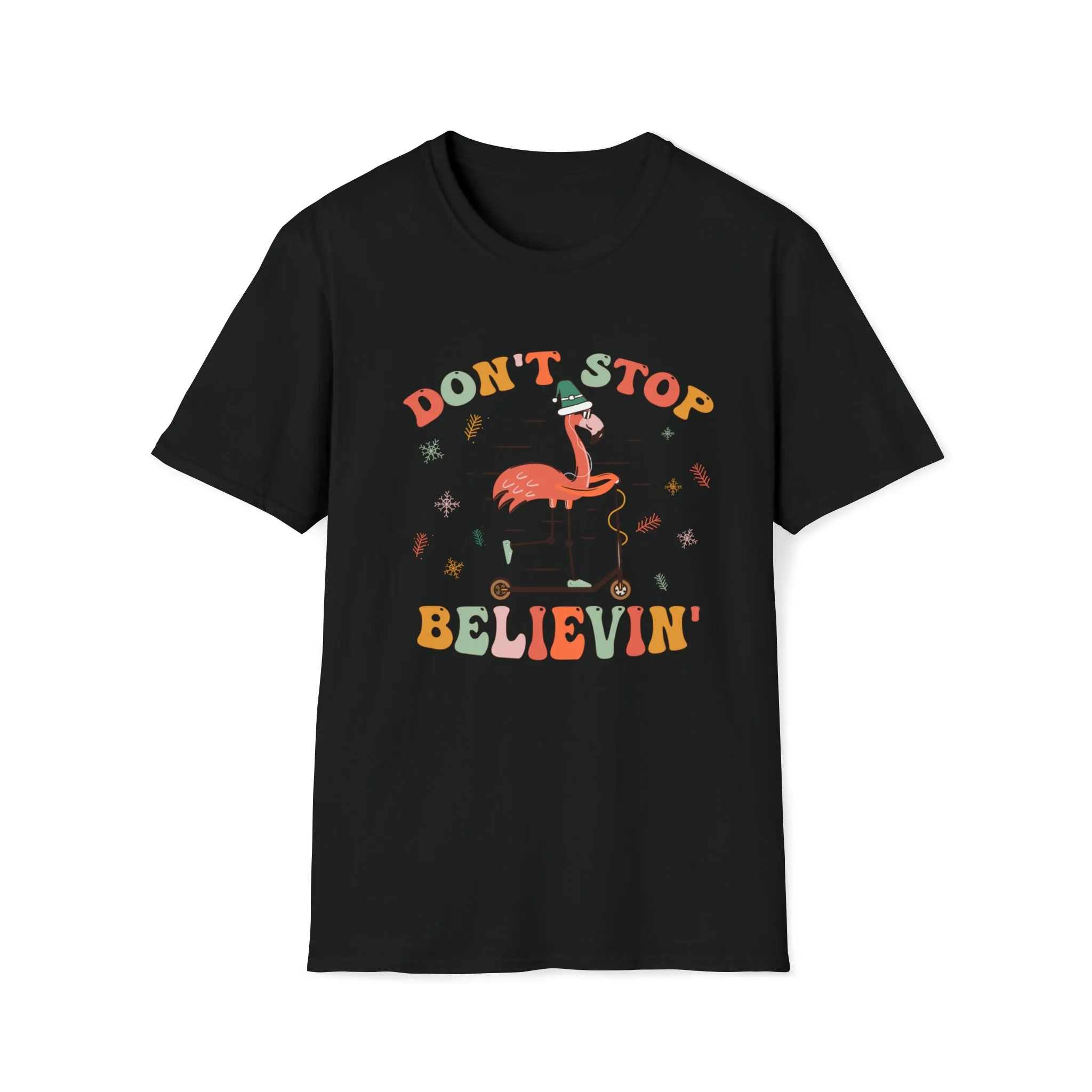 Don't Stop Believing Shirt, Christmas Shirt,Winter Shirt,Groovy Shirt, Christmas Groovy Shirt, Shirt For Christmas,Holiday Shirt, Retro Xmas