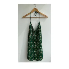 Green embroidery dress