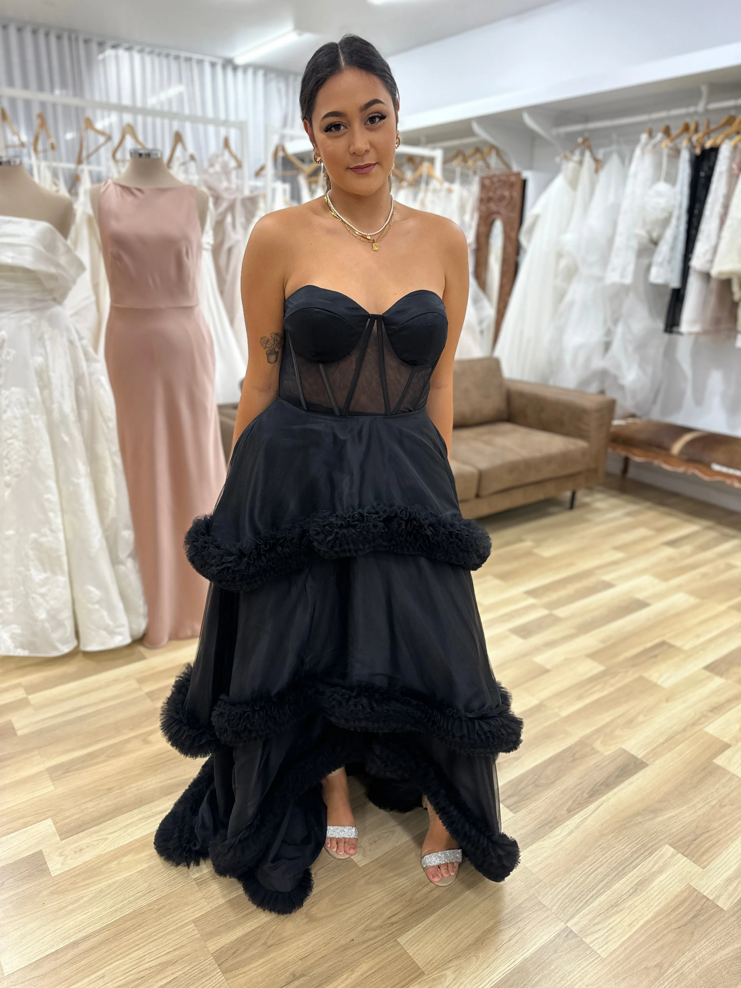 Mulligan Strapless Tiered Ball Gown