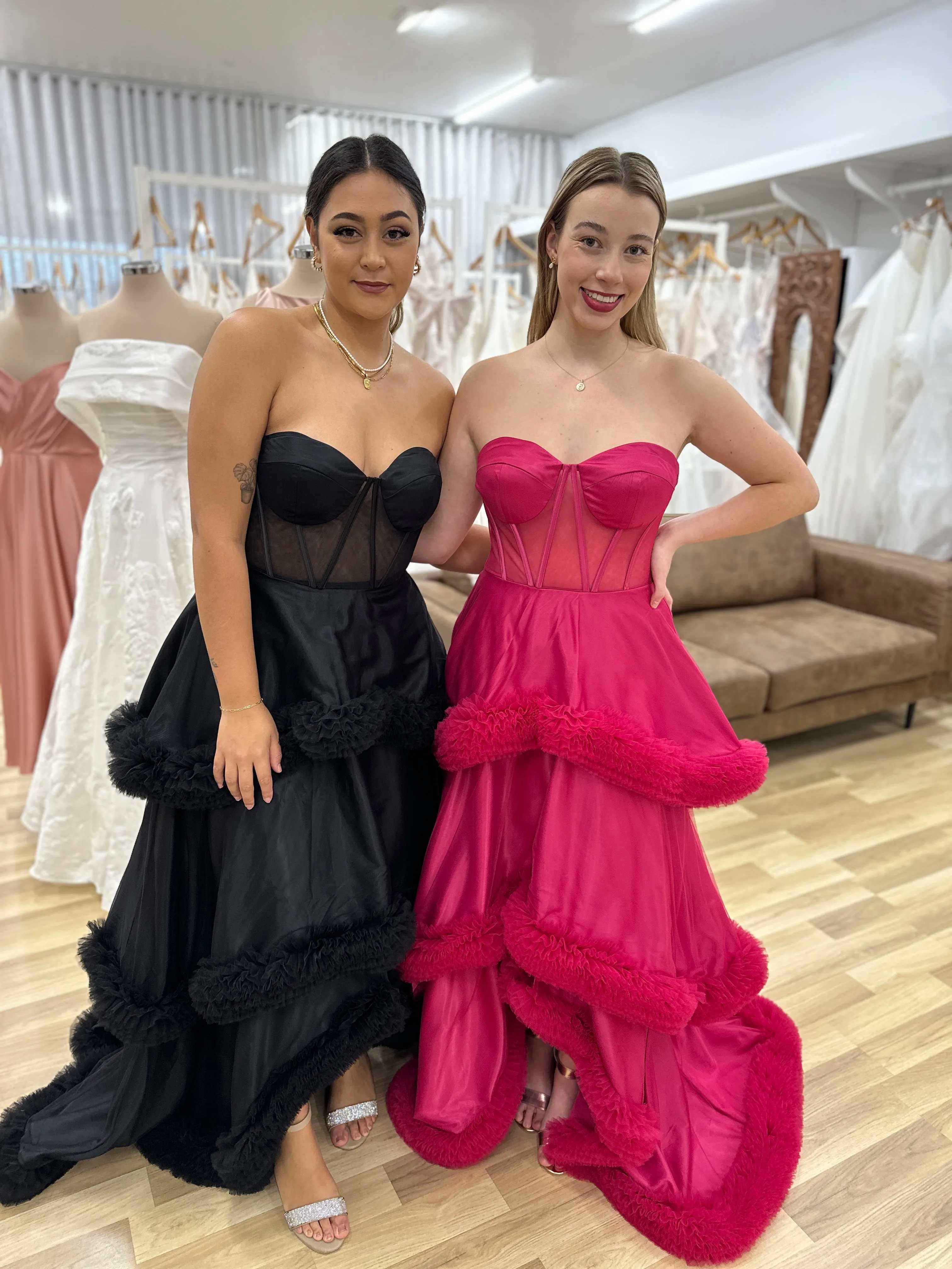 Mulligan Strapless Tiered Ball Gown