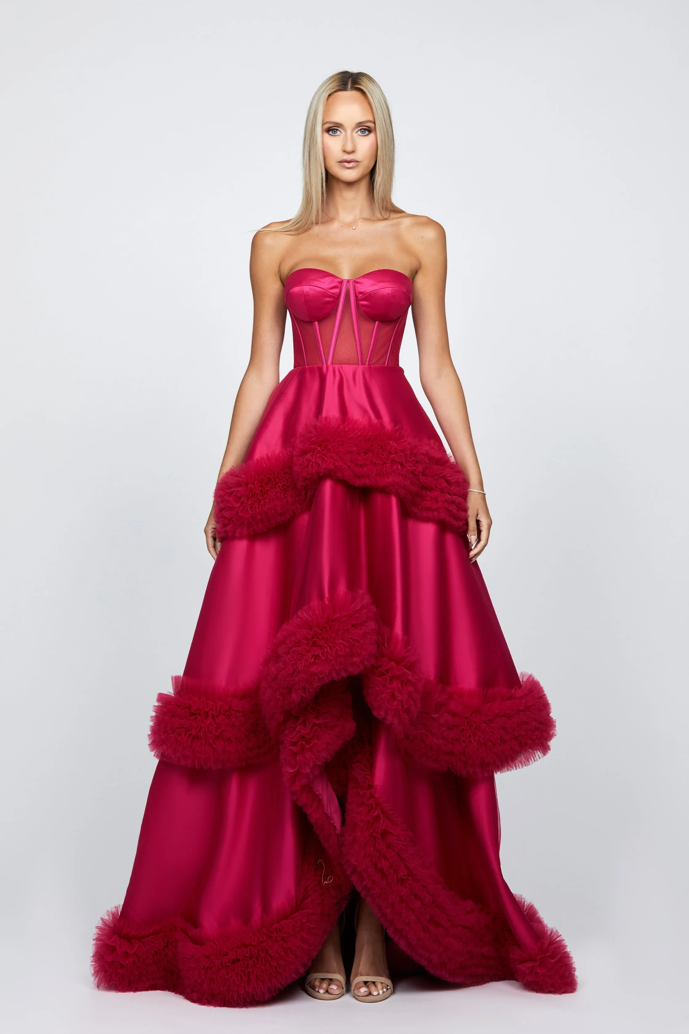 Mulligan Strapless Tiered Ball Gown