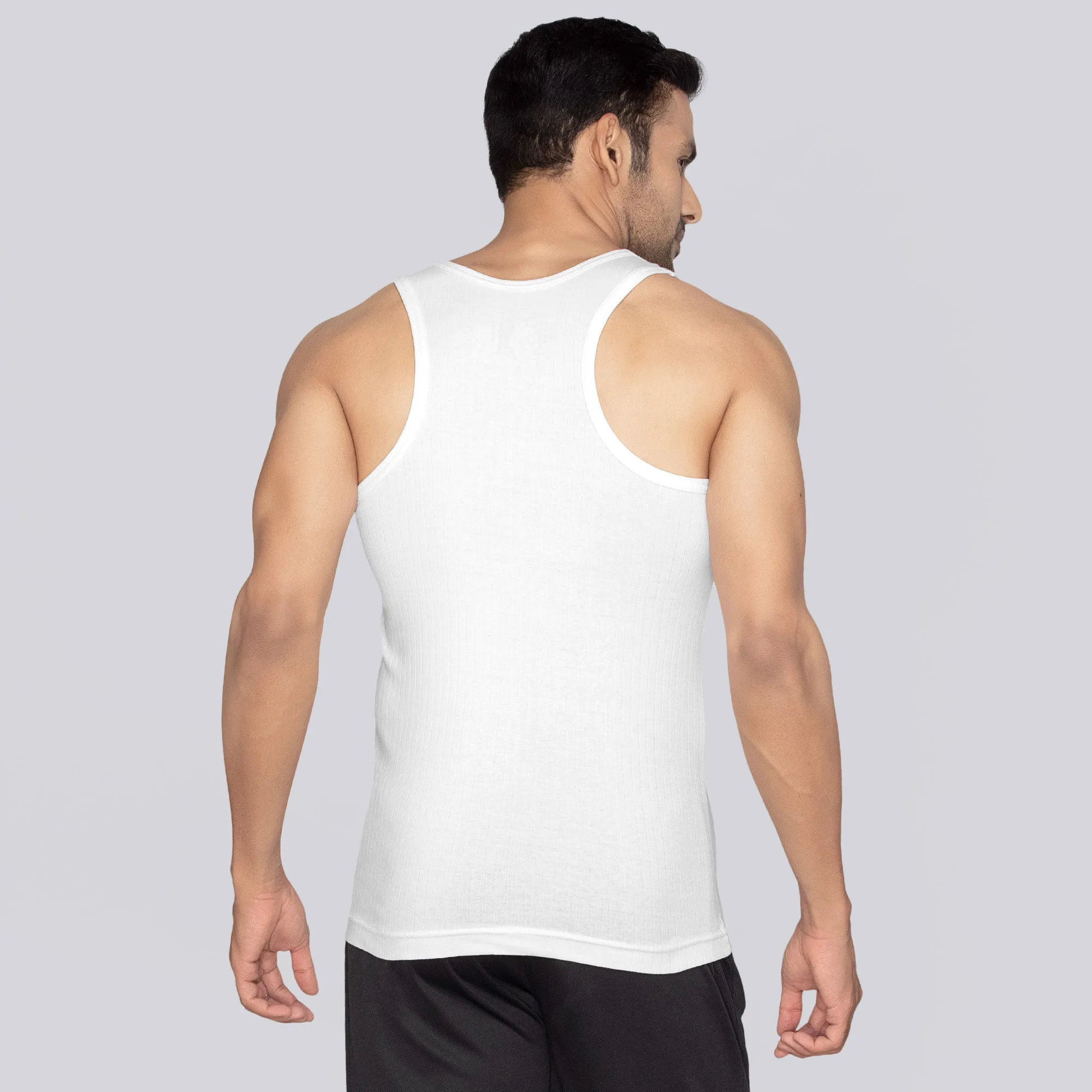 Nova Round Neck Racer Back Vest Polar White
