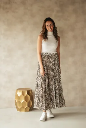 Plisse Panter Print Nova Skirt - Stylish and Versatile