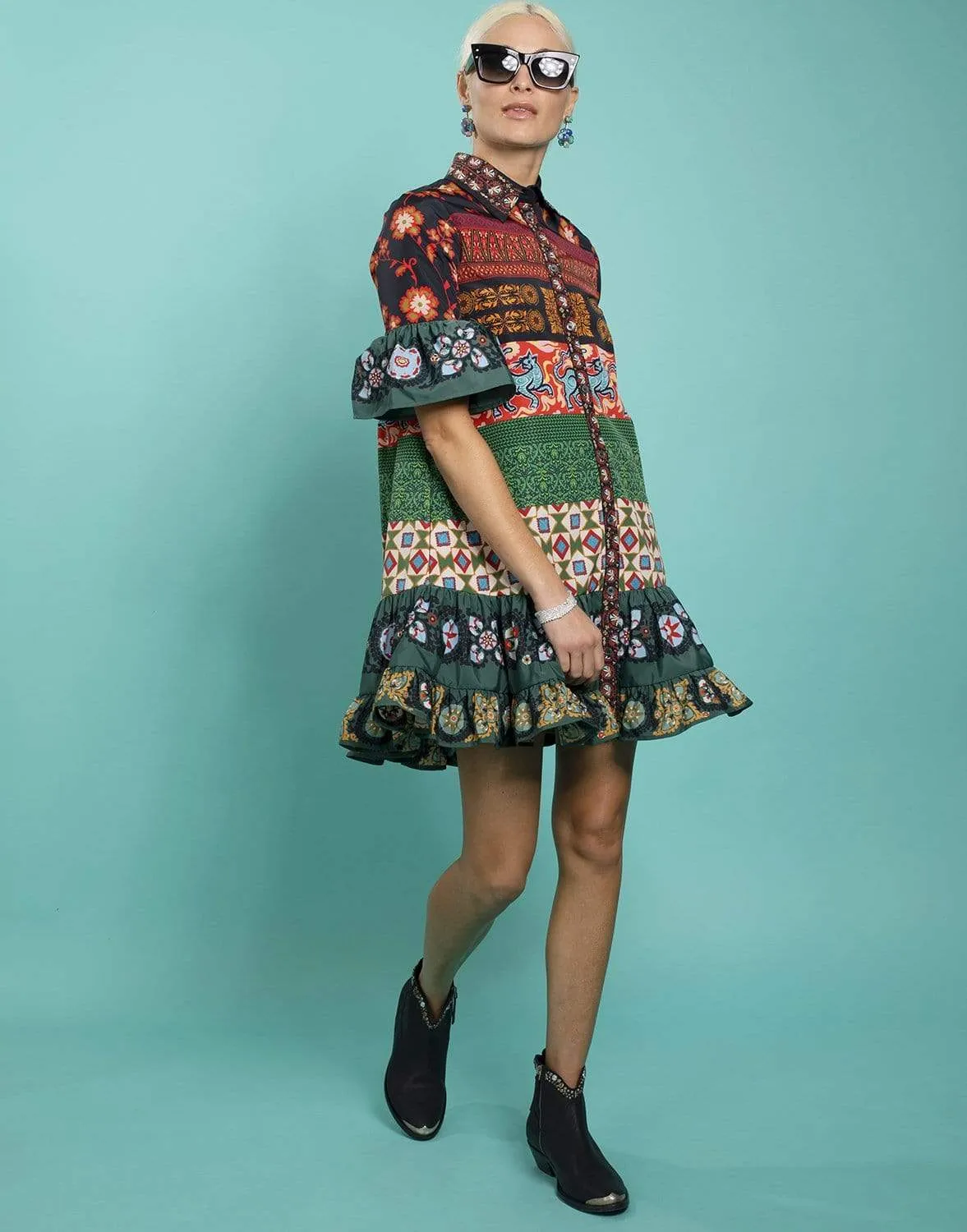 Patchwork Choux Dress