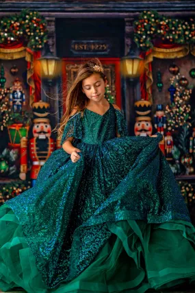 "Evergreen"  -Floor Long -  Editorial Dress, Couture Gown, Special Occasion Dress