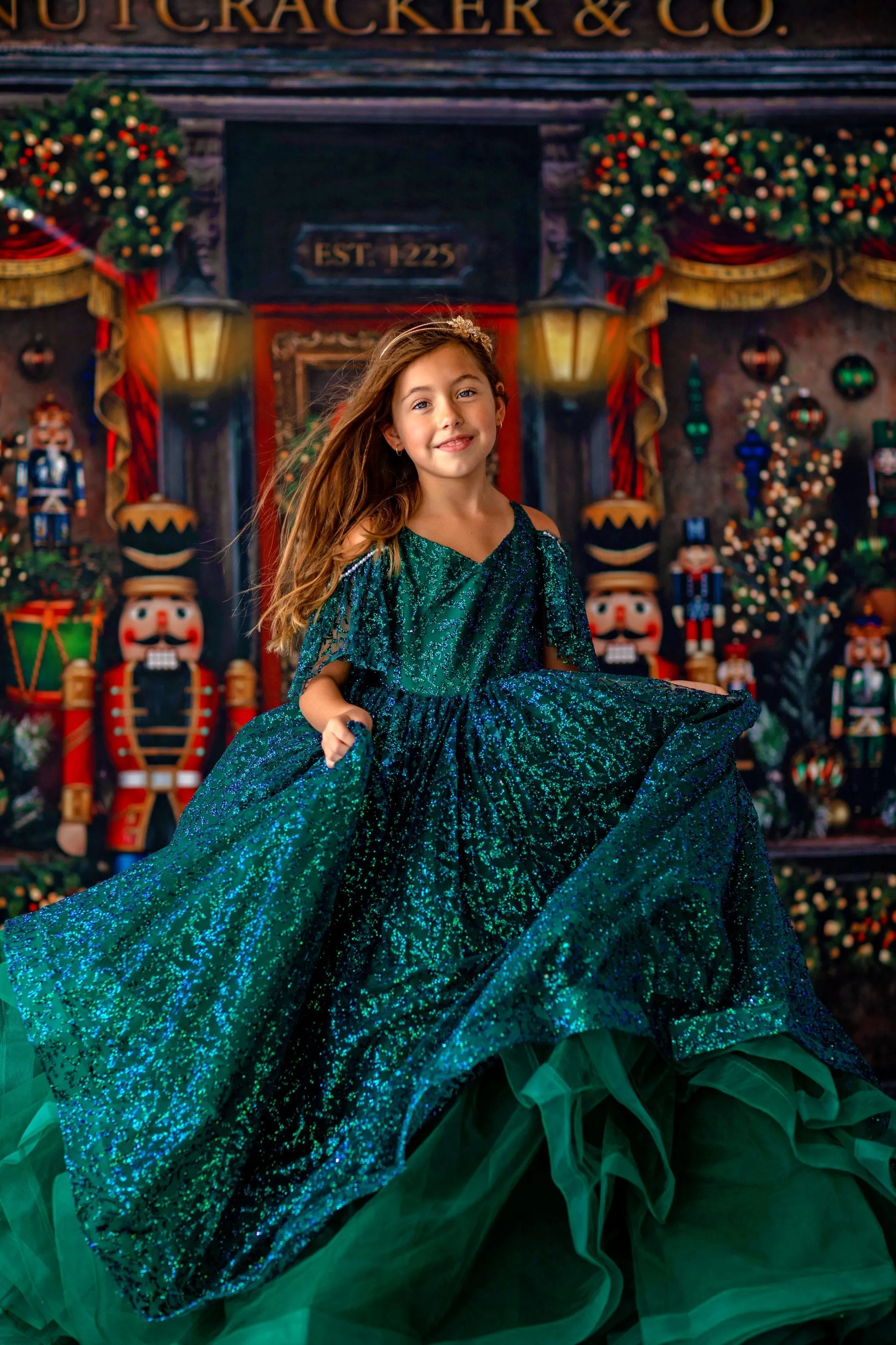 "Evergreen"  -Floor Long -  Editorial Dress, Couture Gown, Special Occasion Dress