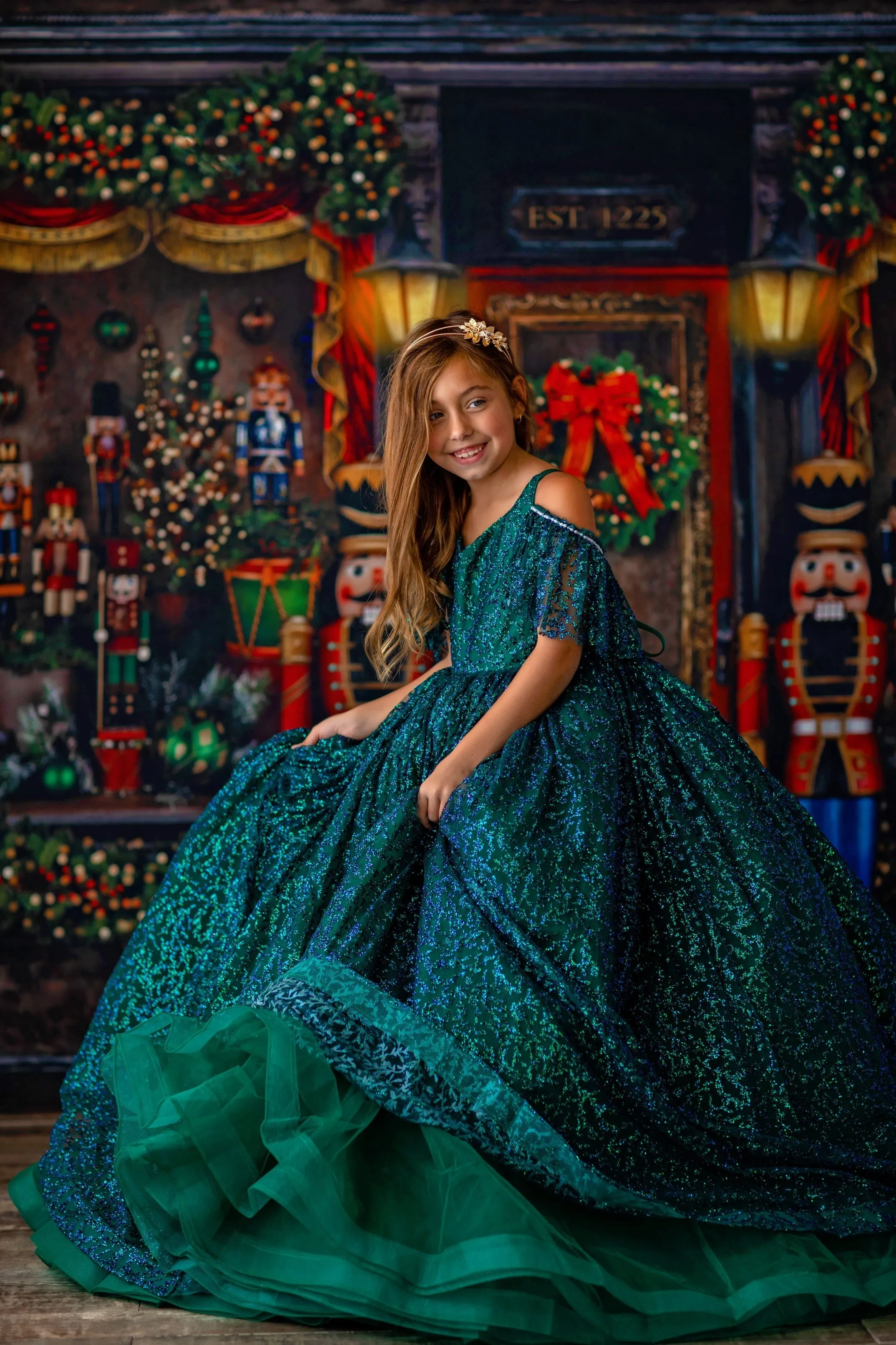 "Evergreen"  -Floor Long -  Editorial Dress, Couture Gown, Special Occasion Dress