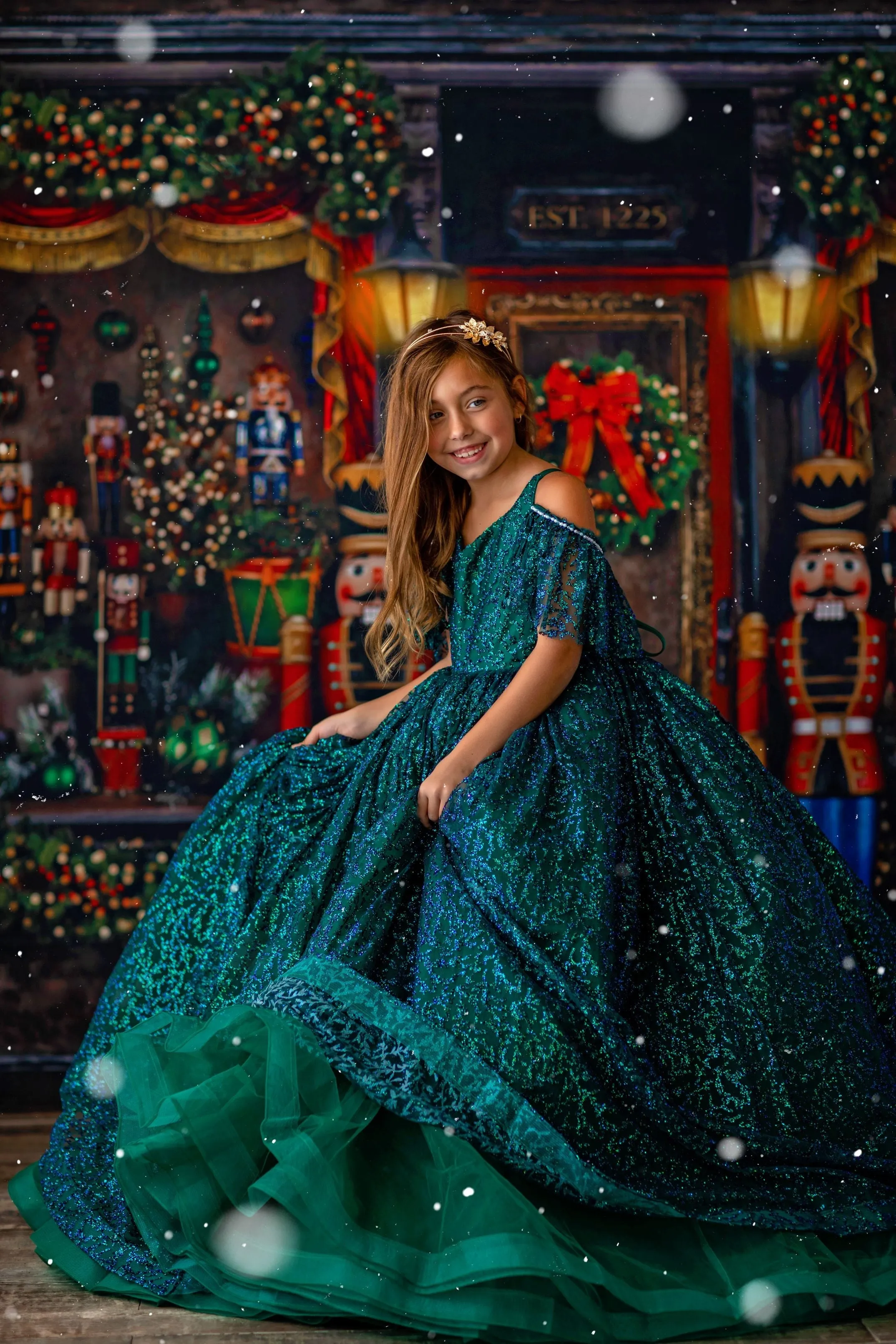 "Evergreen"  -Floor Long -  Editorial Dress, Couture Gown, Special Occasion Dress