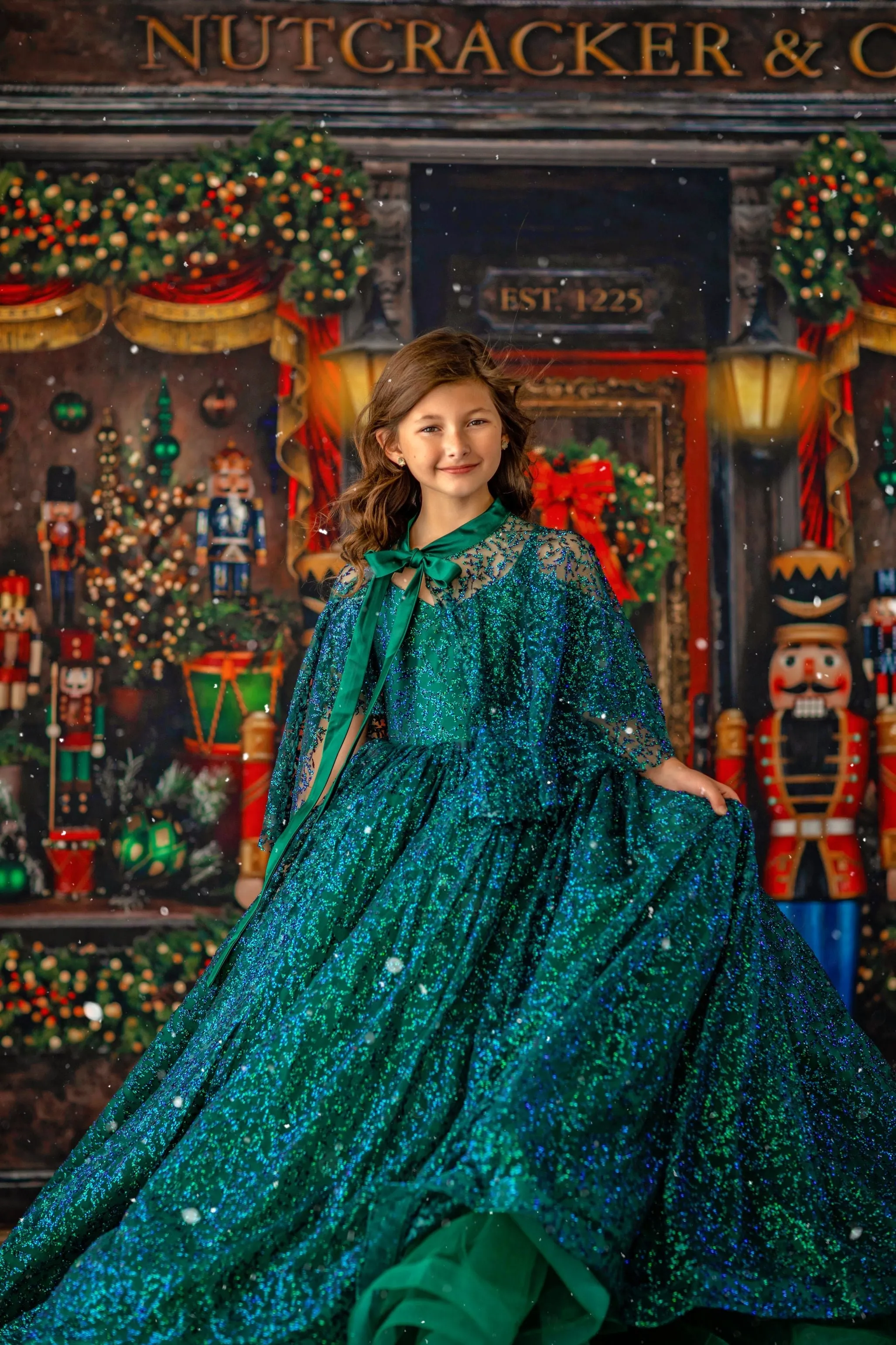 "Evergreen"  -Floor Long -  Editorial Dress, Couture Gown, Special Occasion Dress