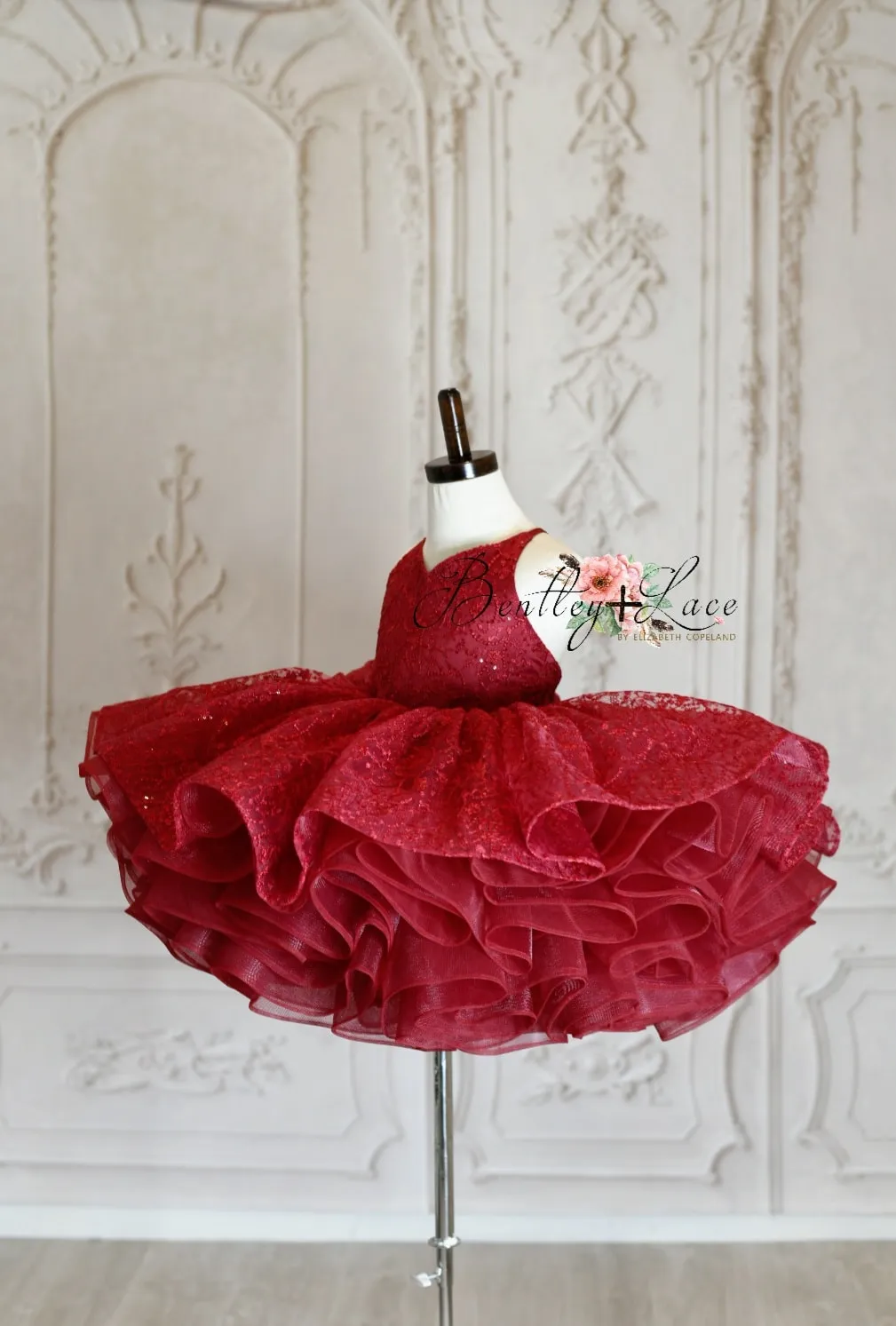 "Whit" Red - sleeves not included Petal Length Dress ( 4 Year - Petite 5 Year)