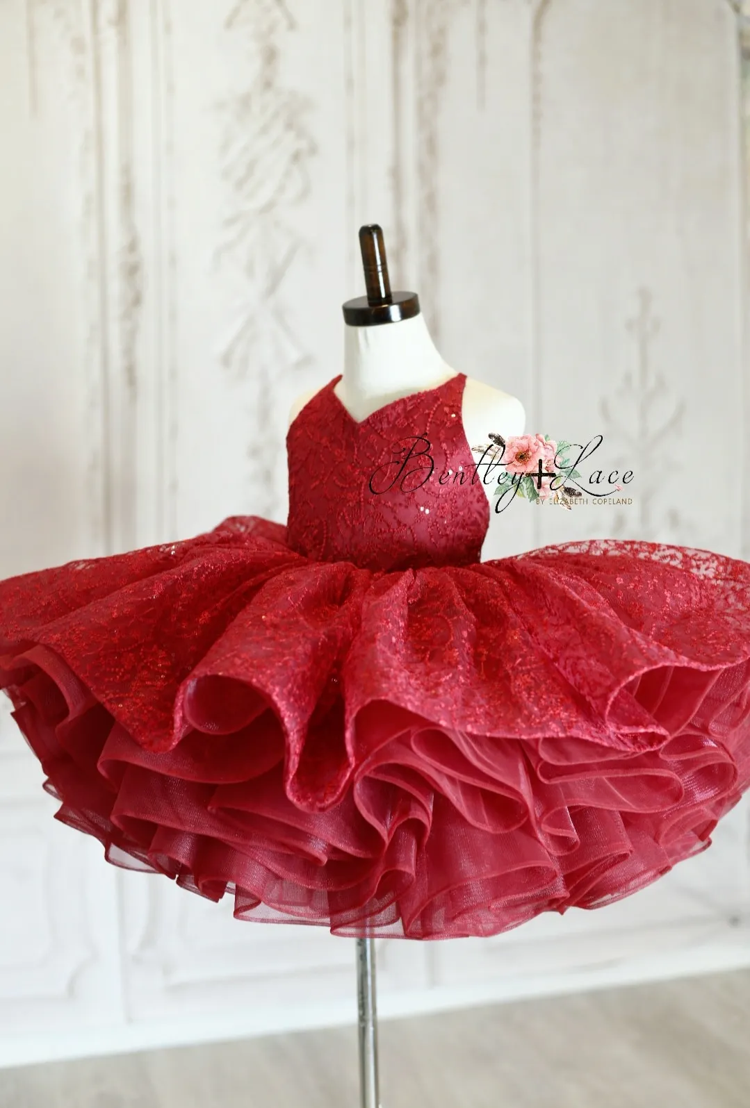 "Whit" Red - sleeves not included Petal Length Dress ( 4 Year - Petite 5 Year)