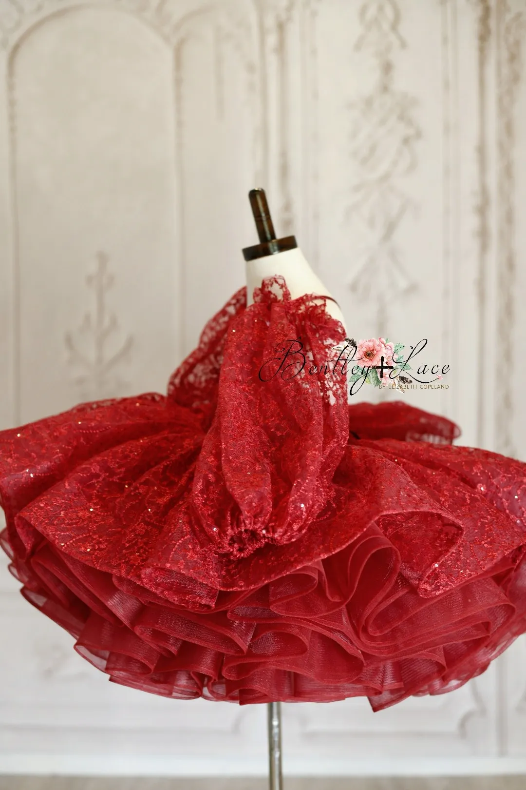 "Whit" Red - sleeves not included Petal Length Dress ( 4 Year - Petite 5 Year)
