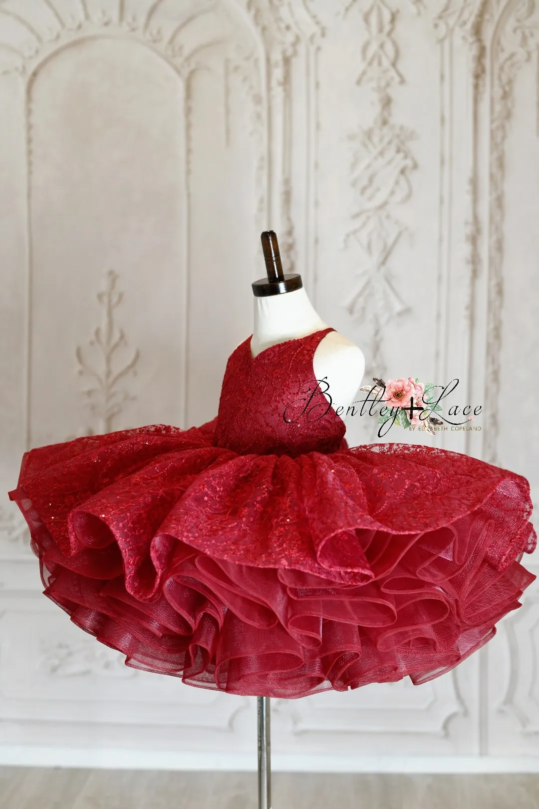 "Whit" Red - sleeves not included Petal Length Dress ( 4 Year - Petite 5 Year)