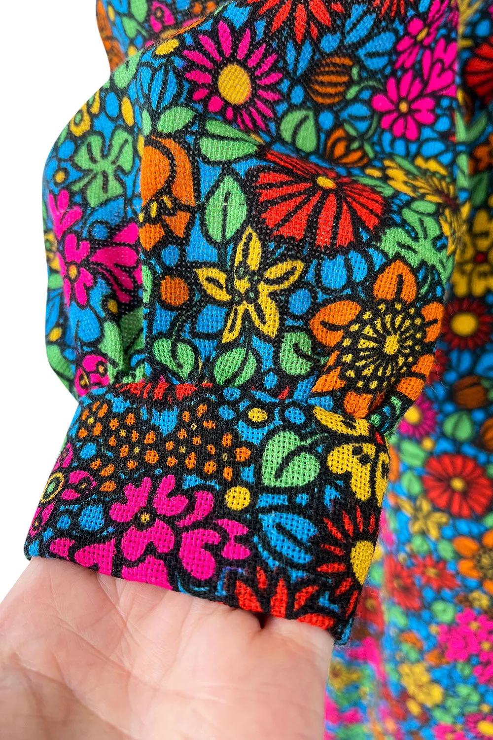 Rare & Exceptional Spring 1966 Yves Saint Laurent Sketch Documented Floral Print Dress