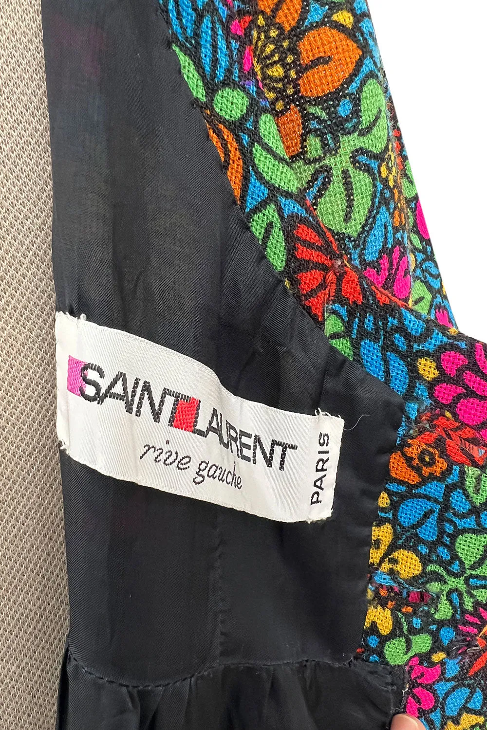 Rare & Exceptional Spring 1966 Yves Saint Laurent Sketch Documented Floral Print Dress