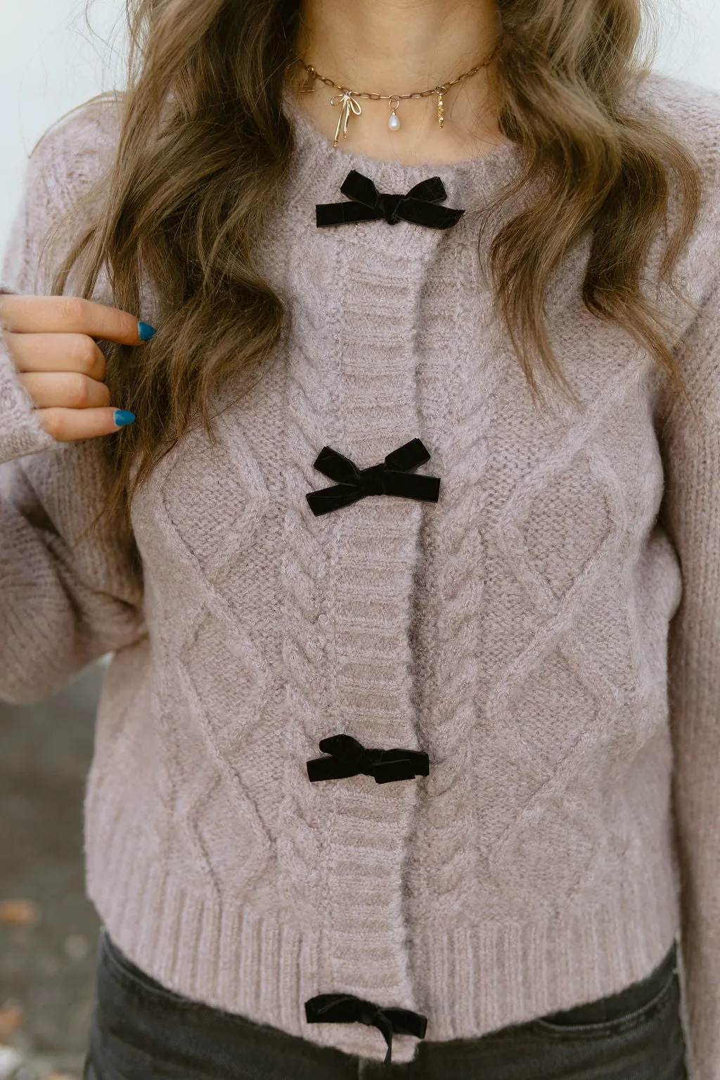 Rose Bow Sweater