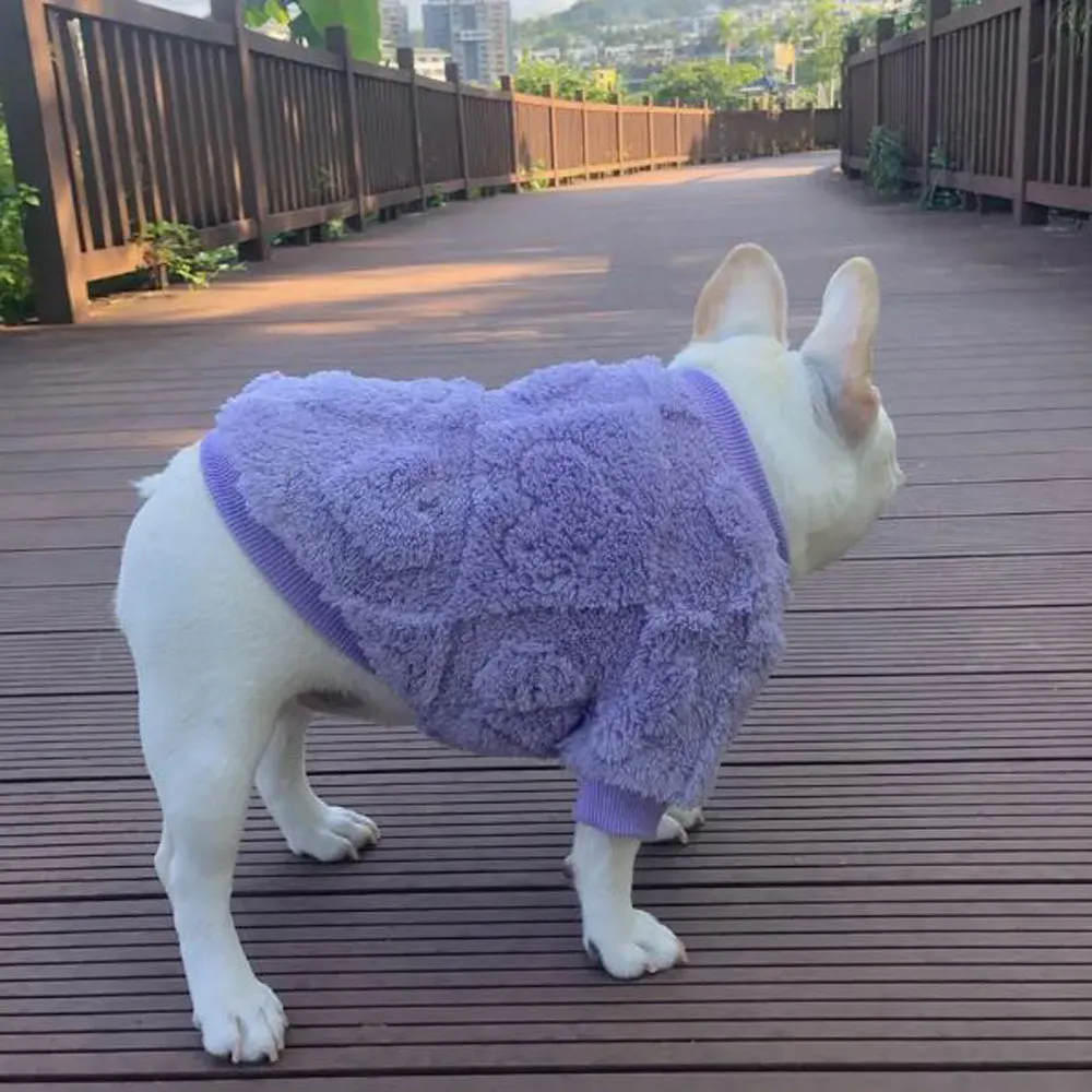 SnugPaws Frenchie Winter Sweater Plush Dog Apparel