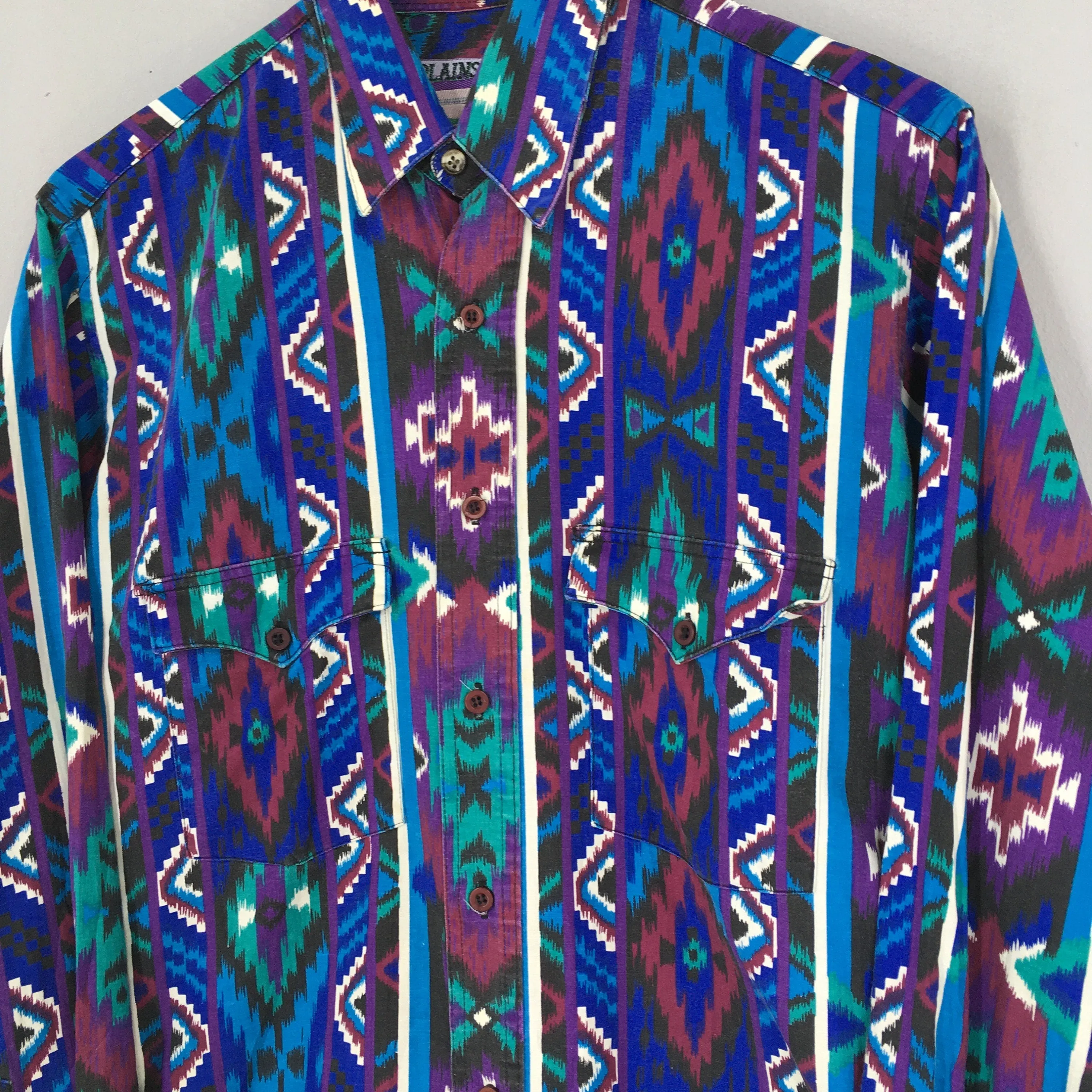 Tribal Aztec Navajo Pattern Party Shirt Medium