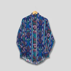 Tribal Aztec Navajo Pattern Party Shirt Medium