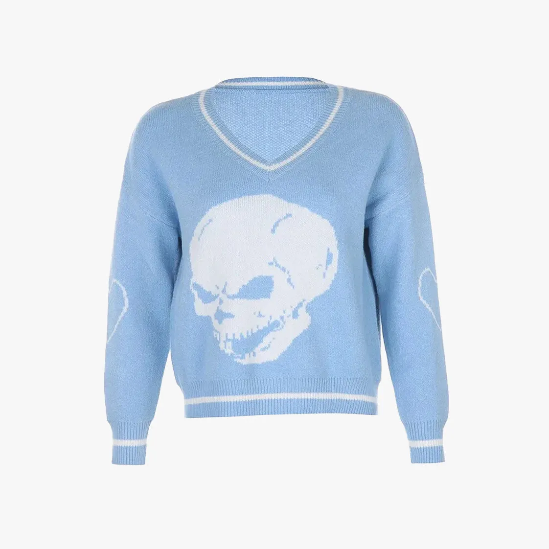 Y2K Cute Skull Sweater