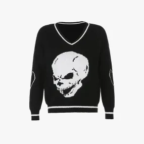 Y2K Cute Skull Sweater