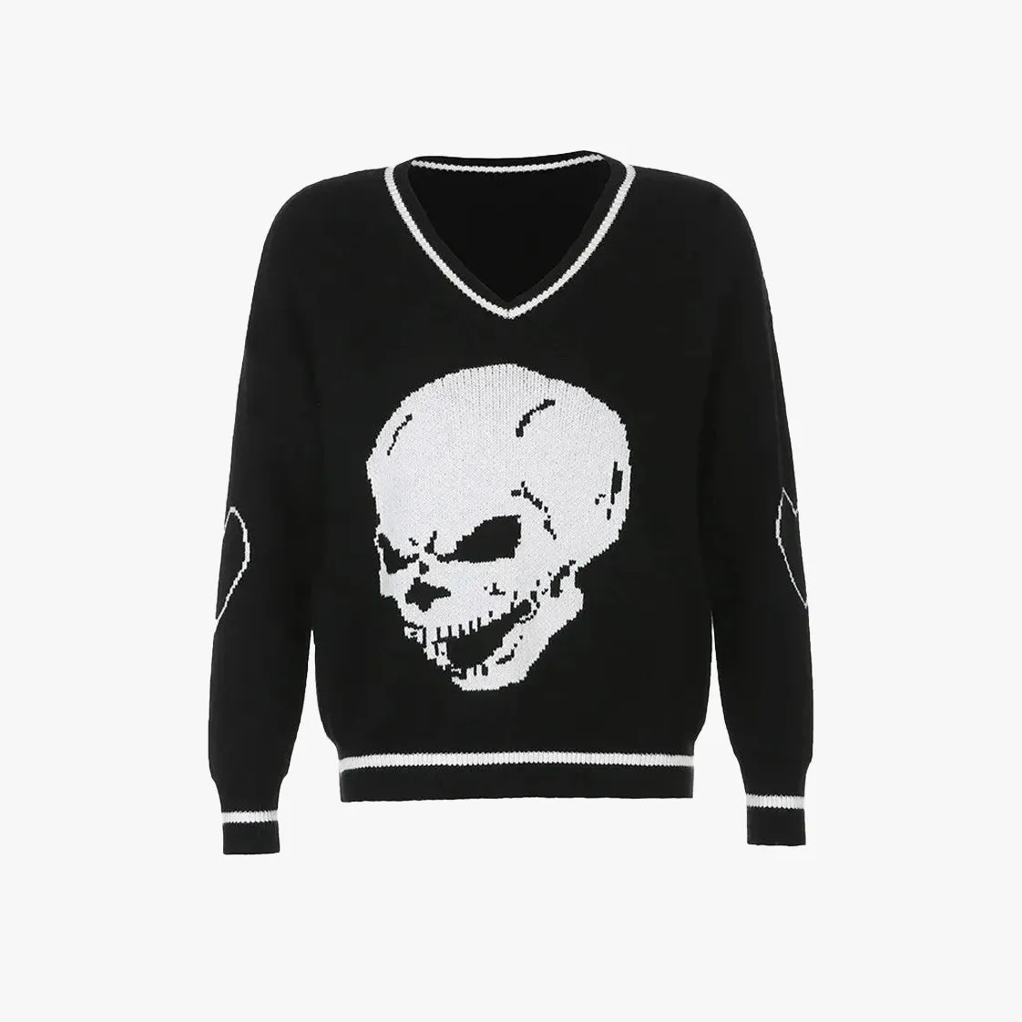 Y2K Cute Skull Sweater
